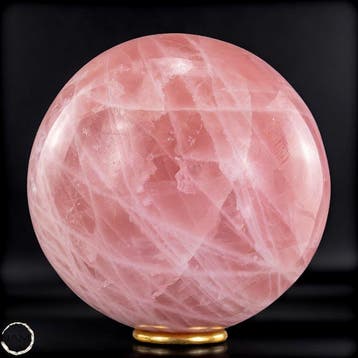 Elegante rozenkwartsbol uit Brazilië van uitzonderlijke