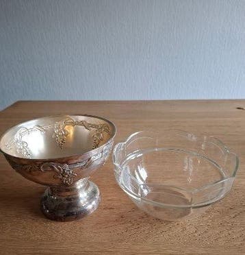 Tafelmiddenstuk - Klassiek/Vintage tafelstuk met een glazen