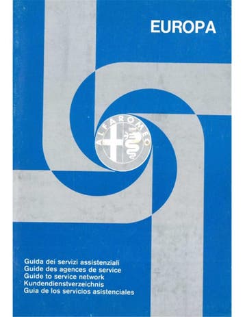 1980 ALFA ROMEO SERVICE HANDBOEK
