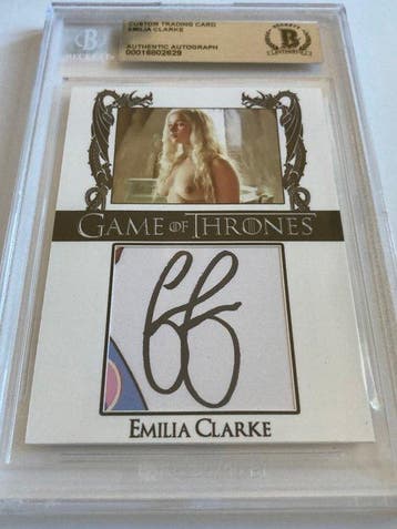 Game of Thrones - Emilia Clarke - Signed Trading Card -, Verzamelen, Nieuw