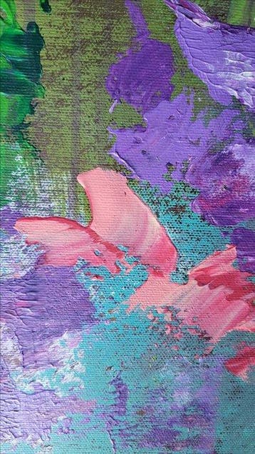 Laura Capellini Art -  LES FLEURS  #84 (XL) Acrylic on