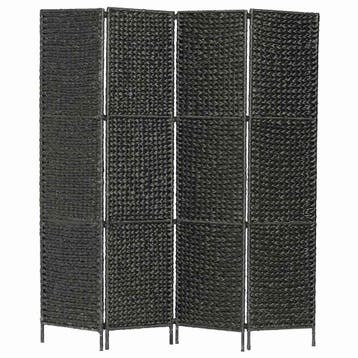 vidaXL Kamerscherm met 4 panelen 154x160 cm waterhyacint, Verzenden