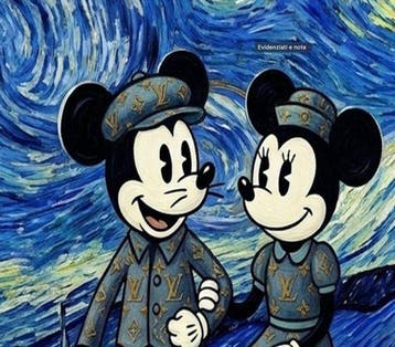 Lego Merchandise - Art - “Mickey & Minnie – Starry Night