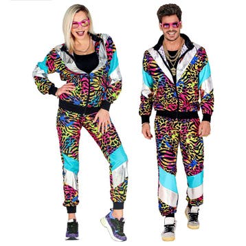 Neon 80S Trainingspak Fout Dierenprint, Verzenden, Nieuw