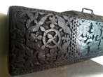 Ancien Coffre Monoxyle Sculpté Gujararat/Rajasthan - Inde -