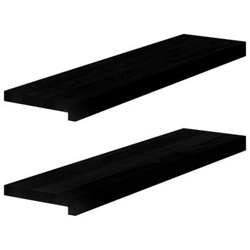 vidaXL Vensterbanken 2 st 80x20x2 cm massief eikenhout, Verzenden