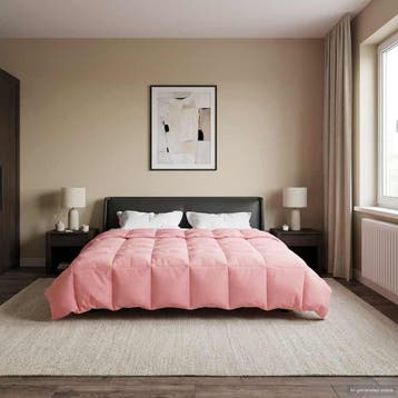 vidaXL Volledig Jaar Dekbed 240 x 260 cm 4 seizoenen Roze, Verzenden