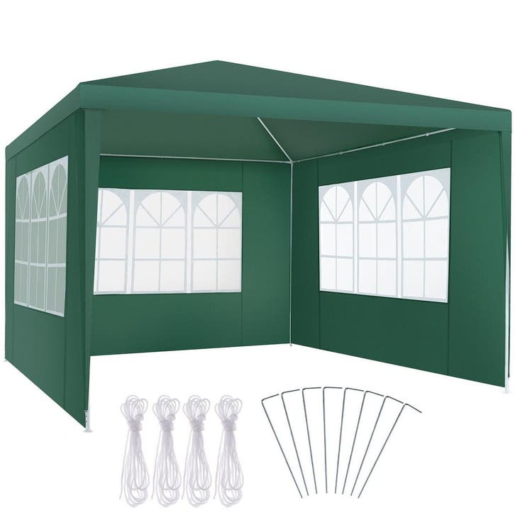 tectake Paviljoen Barinas met 3 zijdelen, waterdicht, 3x3m -, Jardin & Terrasse, Tonnelles, Envoi