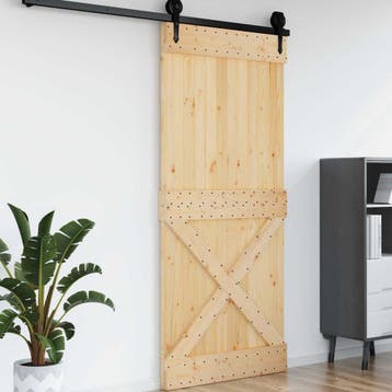 vidaXL Deur NARVIK 100 x 210 cm Massief Pine Hout, Doe-het-zelf en Bouw, Deuren en Vliegenramen, Verzenden, Nieuw