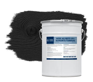 Wixx AQ Schuur en Tuinhuis Beits UV+ Zwart 10L, Verzenden, Nieuw, Zwart