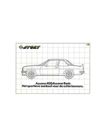 1981 OPEL ASCONA 400 / 400 BASIS BROCHURE NEDERLANDS, Ophalen of Verzenden
