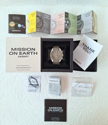 Omega x Swatch - Mission on Earth - Desert - Zonder, Nieuw