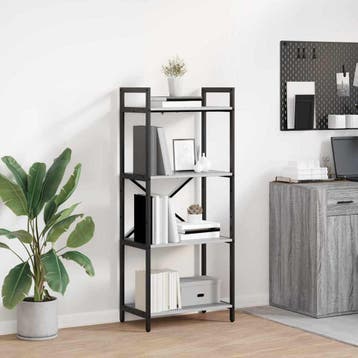 vidaXL Boekenplank 4-laags 56 x 34 x 133,5 cm Bewerkt hout, Verzenden, Nieuw