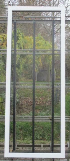 pvc raam, chassis , venster 98 x 252 wit / zwart ral 9005, Ophalen of Verzenden, Raamkozijn
