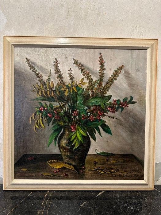 Pieter Willem Bulthuis (1898-1988) - Herfstboeket in vaas, Antiek en Kunst, Kunst | Schilderijen | Klassiek