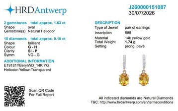 Ensemble de bijoux 2 pièces - 14 carats Or jaune - 2.36ct., Bijoux, Sacs & Beauté, Bijoux anciens