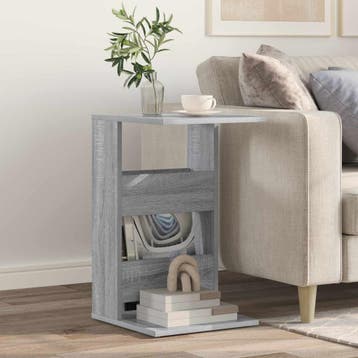 vidaXL Bijzettafel Grijs Sonoma 40 x 35 x 60,5 cm Bewerkt, Verzenden