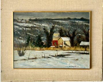 Umberto Montini (1897-1978) - Casolare nella Neve