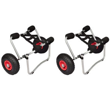 vidaXL Kayaktrolleys 2 st aluminium, Sports nautiques & Bateaux, Accessoires navigation, Verzenden