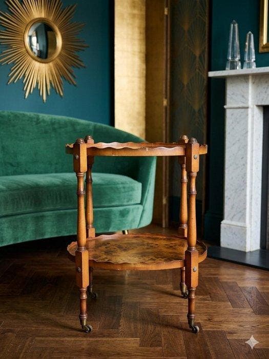 GB - Hollywood Regency - Bijzettafel - Dumbwaiter / What-not, Antiek en Kunst, Antiek | Overige Antiek