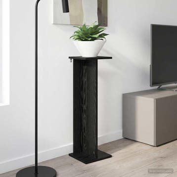 vidaXL Plantenstand Zwart eiken 25 x 25,5 x 80,5 cm Bewerkt, Verzenden, Nieuw