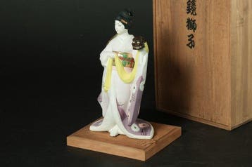 Hakata Doll - Poupée Pair Kagami Jishi and Izaemon by