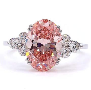 Zonder minimumprijs - Ring - 18 karaat Witgoud - 3.41ct. tw.