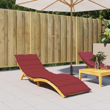 vidaXL Ligbedkussen 200x50x3 cm oxford stof wijnrood, Verzenden, Nieuw