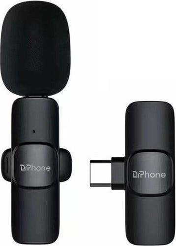 DrPhone PX Lite – Draadloze Lavalier Microfoon USB-C – 20m, Verzenden, Nieuw