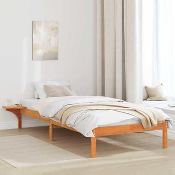 vidaXL Bedframe Wasbruin 80 x 200 cm Massief grenenhout, Verzenden, Nieuw