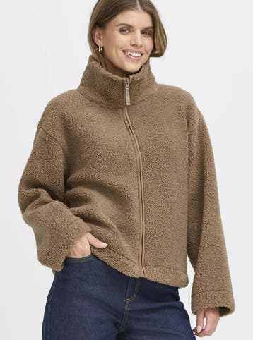 Fransa JA 1 Dames Jas - Maat XXL bruin (Jassen, Kleding), Verzenden, Nieuw