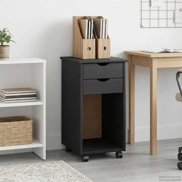 vidaXL Rollende kast 34 x 39 x 65,5 cm Massief grenenhout, Verzenden