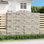 vidaXL Schanskorf gewelfd 300x50x220/240 cm gegalvaniseerd, Tuin en Terras, Verzenden, Nieuw