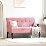 vidaXL Chesterfield Bank Roze 112 x 65,5 x 75 cm Fluweel, Verzenden, Nieuw