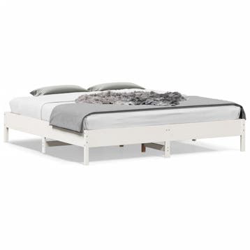 vidaXL Bedframe zonder matras massief grenenhout wit 180x200, Verzenden, Nieuw