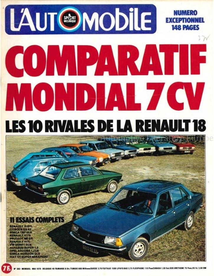 1978 LAUTOMOBILE MAGAZINE 383 FRANS, Livres, Autos | Brochures & Magazines