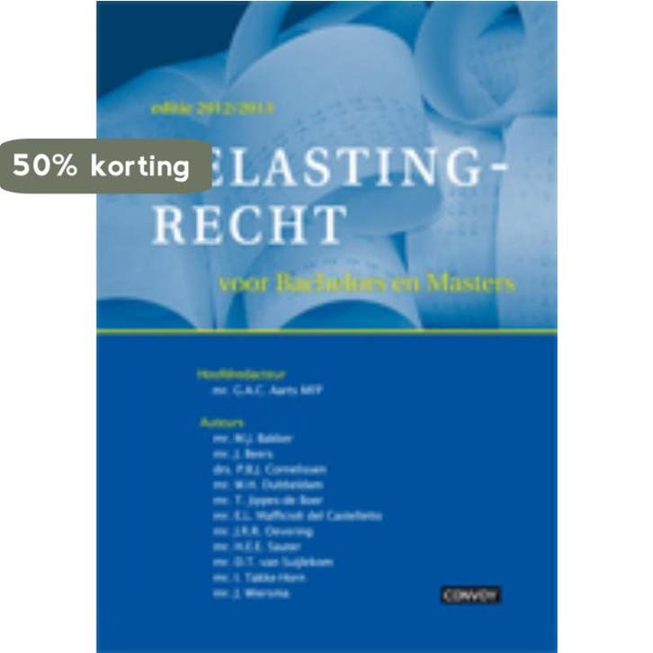 Belastingrecht voor Bachelors en Masters 2012/2013, Boeken, Wetenschap, Gelezen, Verzenden