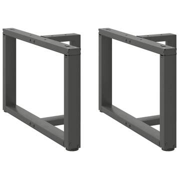 vidaXL Salontafelpoten 2 st T-vormig 60x25x(42-43) cm staal, Verzenden