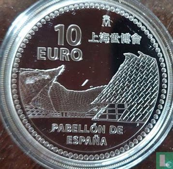 Spanje 10 euro 2010 (PROOF) Universal Exposition in Shan..., Postzegels en Munten, Munten | Europa | Euromunten, Verzenden, Goud