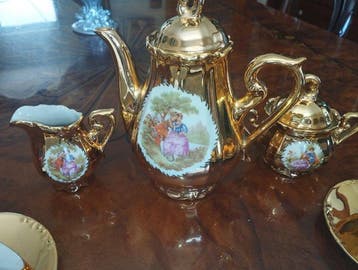 Bavaria - Koffieservies voor 6 (15) - Porselein, Verguld