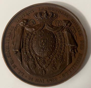 Italië. Francesco I di Borbone (1825-1830) Medaglia 1830