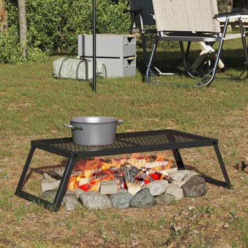 vidaXL Vouwbare Camping Grill Zwart 58 x 31 x 2 cm, Verzenden
