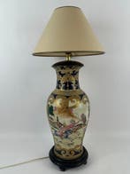 Lampe montée sur vase - Porcelaine, Bois - Une grande lampe