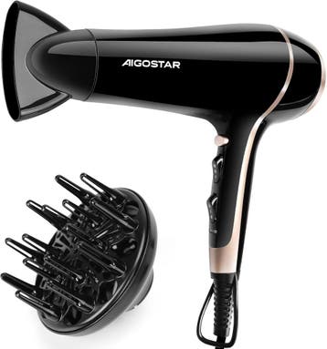 Fohn - Haardroger - Föhn met diffuser - 2400W - Zwart - Aigo, Handtassen en Accessoires, Uiterlijk | Haarverzorging, Verzenden