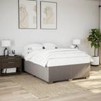 vidaXL Bedframe zonder matras stof taupe 140x190 cm, Verzenden, Nieuw