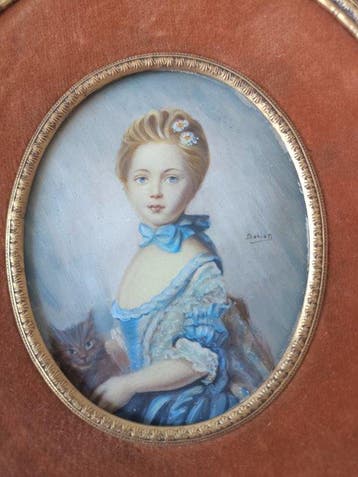 Scuola inglese (XX) - Giovinetta col Gatto