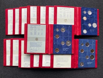 Nederland. Proof sets 1982/2001 compleet (20 stuks) (Zonder, Timbres & Monnaies, Monnaies | Pays-Bas