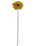 Gerbera 53 cm Mosterd OkerGeel Zijden bloemen / st, Huis en Inrichting, Woonaccessoires | Kunstplanten en Kunstbloemen, Nieuw