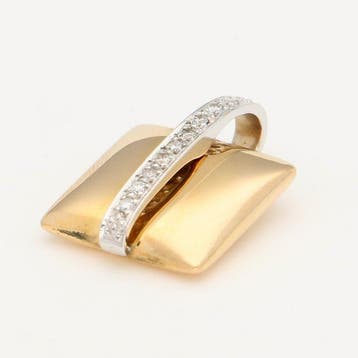 Pendentif - 18 carats Or jaune, Or blanc Diamant (Naturelle)