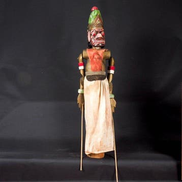 Wayang Golék pop - 83 cm - interessant karakter Kumbakarna -, Antiek en Kunst